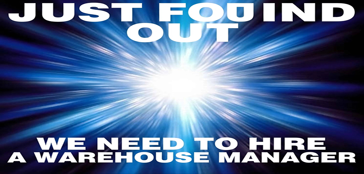 Job Opening: Warehouse Manager (Part Time)