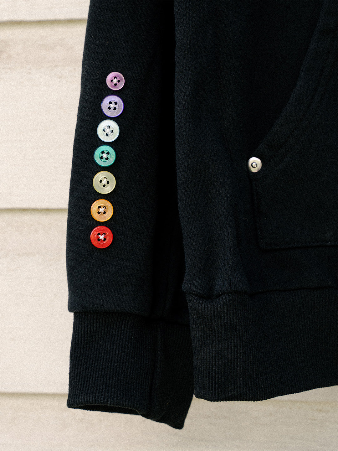Texture Bounce 1-of-1 Hoodie - MEDIUM "Buttons"