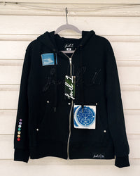 Texture Bounce 1-of-1 Hoodie - MEDIUM "Buttons"