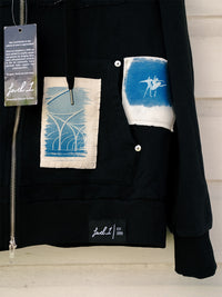 Texture Bounce 1-of-1 Hoodie - SMALL "Peace"