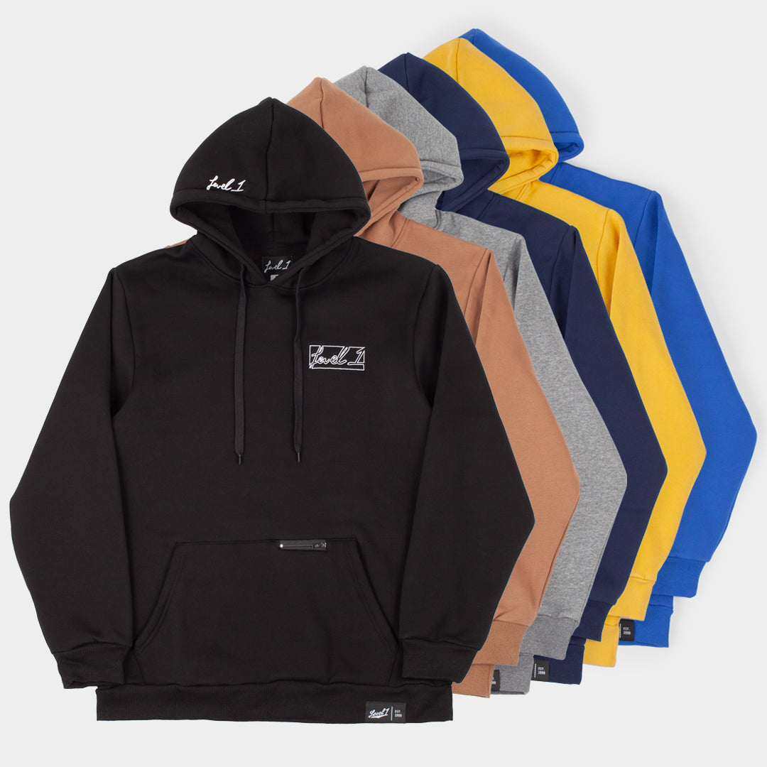 Box Logo Outline Hoodie – Level 1