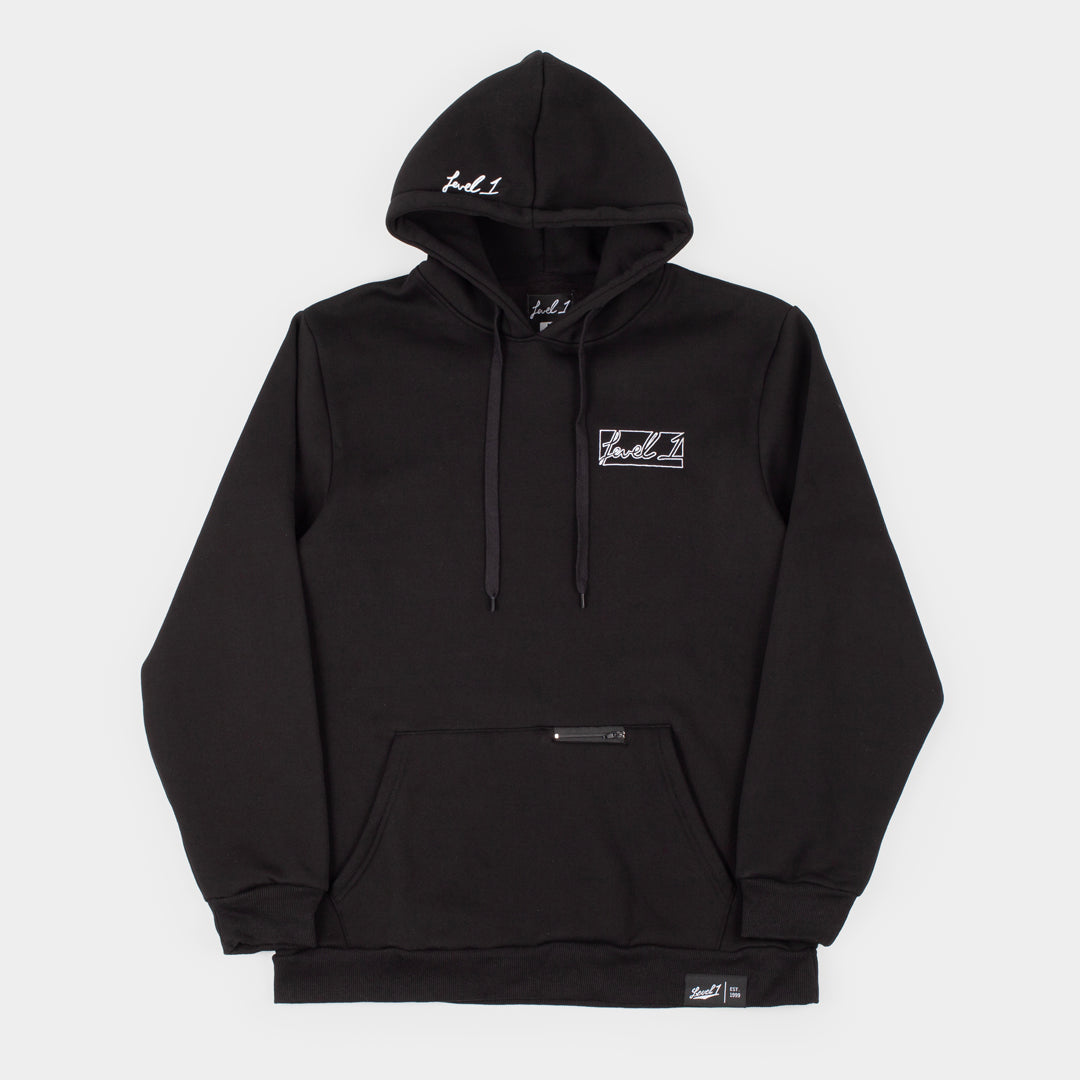 Box Logo Outline Hoodie – Level 1