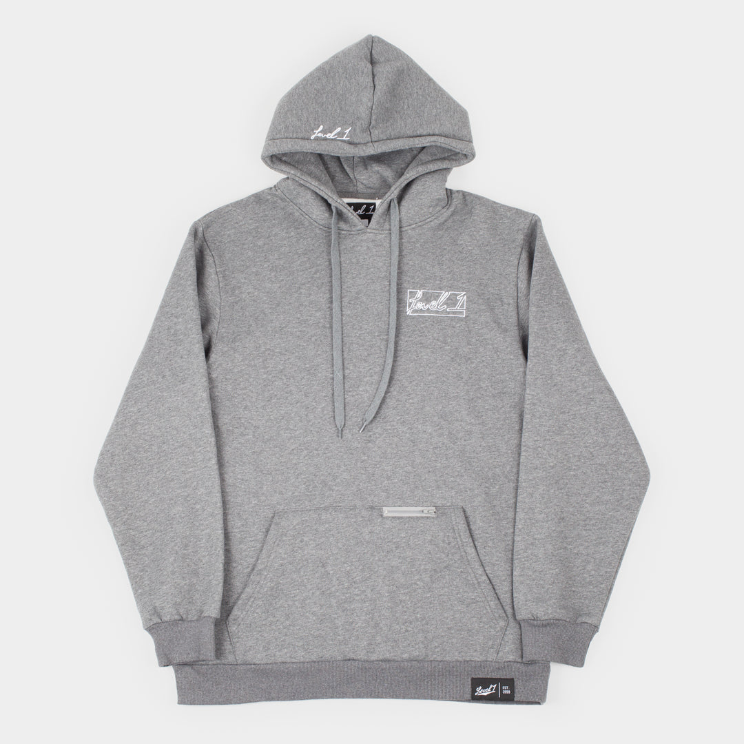 Box Logo Outline Hoodie – Level 1