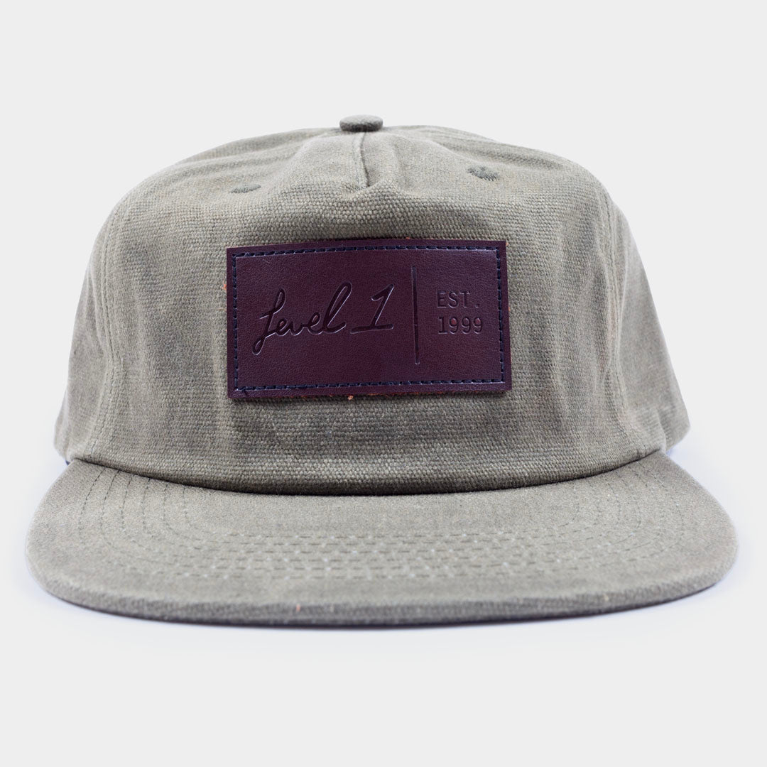 Waxed Cotton Snapback Hat