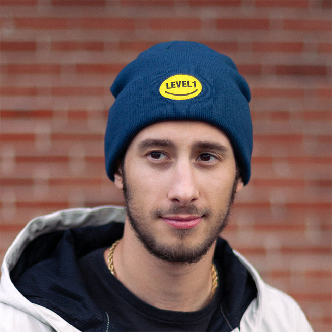 Embroidered Signature Box Logo Beanie